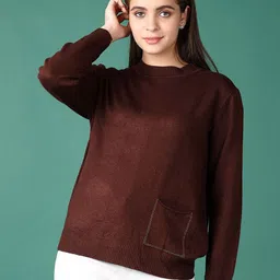 V-Mart Women Solid  Pullover-image-82