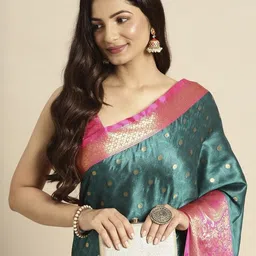 SILKWEAR Ethnic Motifs Zari Paithani Saree-image-62