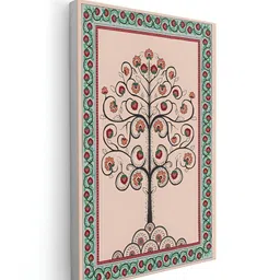 nestroots Red & Green 1 Piece Canvas Floral and Botanical Wall Paintings image 3