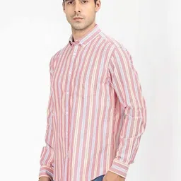 Indian Terrain Multi Stripes Striped Spread Collar Casual Shirt image 4