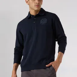 Pepe Jeans Men Printed Shirt Collar Full Sleeve Sweatshirt image 2