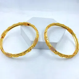FAA FASHION Set of 2 Gold Plated Copper Bangles image 4