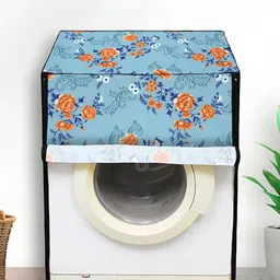 DREAM CARE Blue & Orange Printed Front Loading Washing Machine Cover-image-93