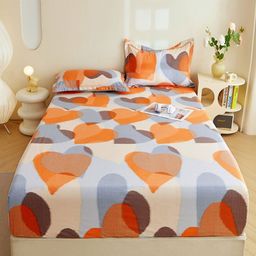 JC HOME Multicoloured King Bedsheet with 2 Pillow Covers-picture-20