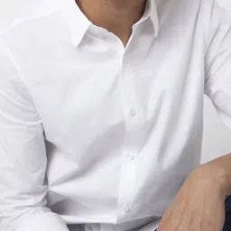 MARK & ALBERT Men India Slim Fit Spread Collar Textured Cotton Casual Shirt image 2