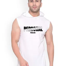 Fashnobic Men Personal Problem Printed Hooded-Neck Gym Vests-image-50