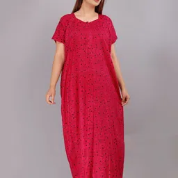 AAKARSHANA CREATION Printed Maxi Nightdress image 4