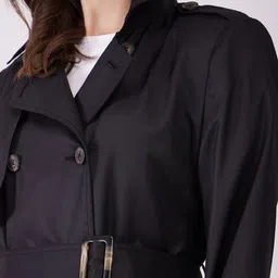 FableStreet Women Lapel Collar Solid Formal Tailored Jacket image 4