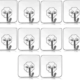 spivora Self Adhesive Strong Sticky Wall Hooks for Hanging Kitchen, Bathroom Accessories Hook 10-picture-23