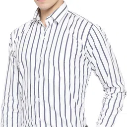 hancock Men Slim Fit Striped Formal Shirt image 2