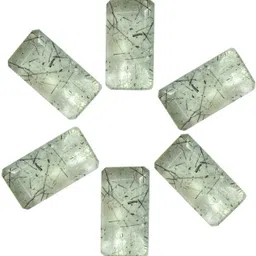 jewelryonclick Real Certified Rutile Quartz Gemstone 5.25 Ratti 4.77 Carat Rectangle Shape for Stone Quartz Ring image 4
