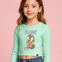 YK X Minute Mirth Looney Tunes Graphic Printed Crop Top image 3