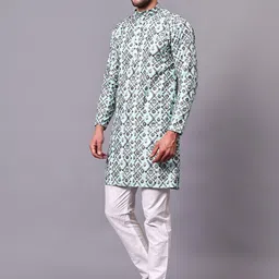 DOM Men Printed Kurta image 5