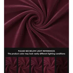 Khooti Burgundy Set of 2 Striped Square Cushion Covers image 2