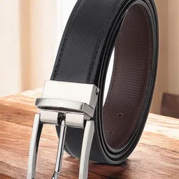 The Roadster Lifestyle Co Men Textured Formal Belts-image-93