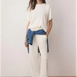 Trendyol Round Neck Short Sleeves T-Shirt With Trousers-image-37