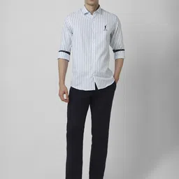 Peter England Casuals Men Slim Fit Opaque Striped Casual Shirt image 4