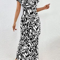 StyleCast x Revolte Women Abstract Printed Tie-Ups Bodycon Dress-picture-39