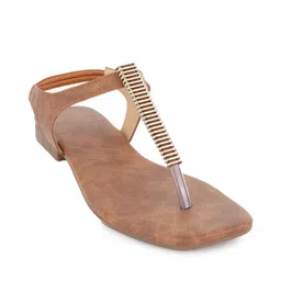 Walkfree Women T-Strap Flats with Buckles image 3