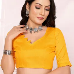 moda rapido ANAND SAREES Striped Satin Saree image 3