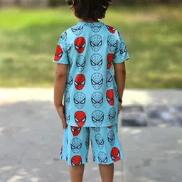 YK Kids Spider-Man Printed T-shirt with Shorts image 5