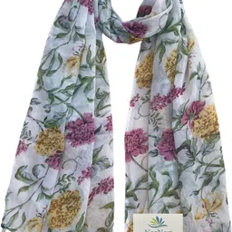 narnari Printed Chiffon Women Multicolor Scarf, Stole, Fancy Scarf image 2