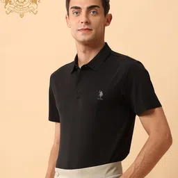 U.S. Polo Assn. Men Pacho X Slim Fit Solid Polo Collar T-shirt image 2