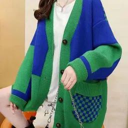 StyleCast Women Colourblocked Longline Cardigan-picture-26