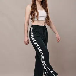 BAESD Women Striped Relaxed Straight Leg Trousers image 2