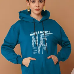 AUSK Women Graphic Printed Hooded Sweatshirt-image-22