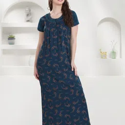 QUIRA Women Printed Maxi Nightdress-picture-29