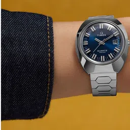 Timex Men Patterned Dial & Stainless Steel Bracelet Style Straps Analogue Watch TW2Y33100IK image 2