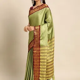 Paramparik Textile Ethnic Woven Design Motifs Zari Handloom Banarasi Saree-picture-19