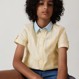 One Friday Boys Comfort Opaque Striped Casual Shirt-image-81
