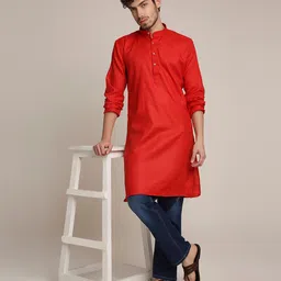 Zonny Men Thread Work Kurta image 4