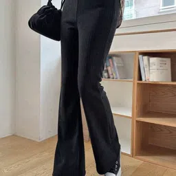 Next One Women Smart Flared High-Rise Easy Wash Trousers image 2