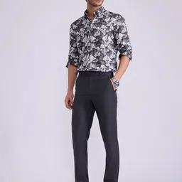 Espanshe Tailored Fit Abstract Printed Long Sleeves Cotton Shirt image 2