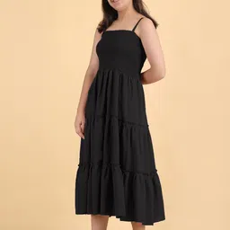 Pinly Crepe Fit & Flare Midi Dress image 4