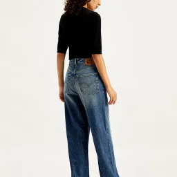 levi's Women's Blue Loose Fit High Rise Jeans image 2
