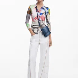 Desigual Women Pure Cotton Denim Mobile Pouch-picture-24