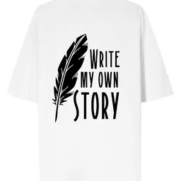 Fashnobic Men Typography Printed Round Neck Cotton Oversized T-shirt image 3