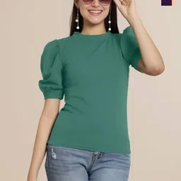 Mast & Harbour Women Pack Of 2 Puff Sleeves Top-picture-11