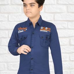 BAESD Boys Classic Regular Fit Spread Collar Solid Cotton Casual Shirt-image-57