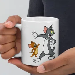 Mr UVD White & Brown Printed Ceramic Glossy Mug - 350 ml-picture-25