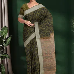 The Chennai Silks Women Abstract Printed Pure Cotton Gadwal Saree-picture-32