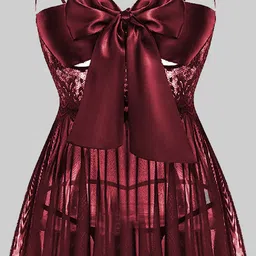 Krelin Women Sheer Net Baby Doll With Brief image 3