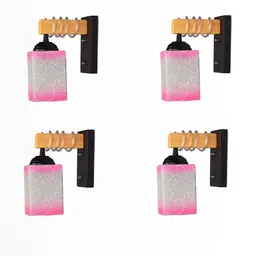SOMIL Pink Glass Cylinder Printed Wall Lamps-picture-35