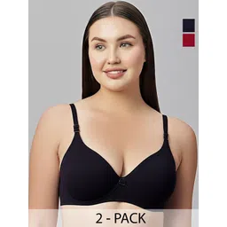 KAVYA Pack Of 2 Full Coverage T-shirt Bra-picture-34
