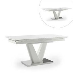 urban ladder Caribu Glass 6 to 8 Seater Extendable Dining Table in White High Gloss Finish-picture-43