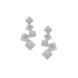 Nilu's Collection Silver-Plated American Diamond Stone Studded Jewellery Set image 3